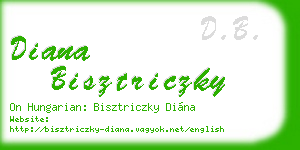 diana bisztriczky business card